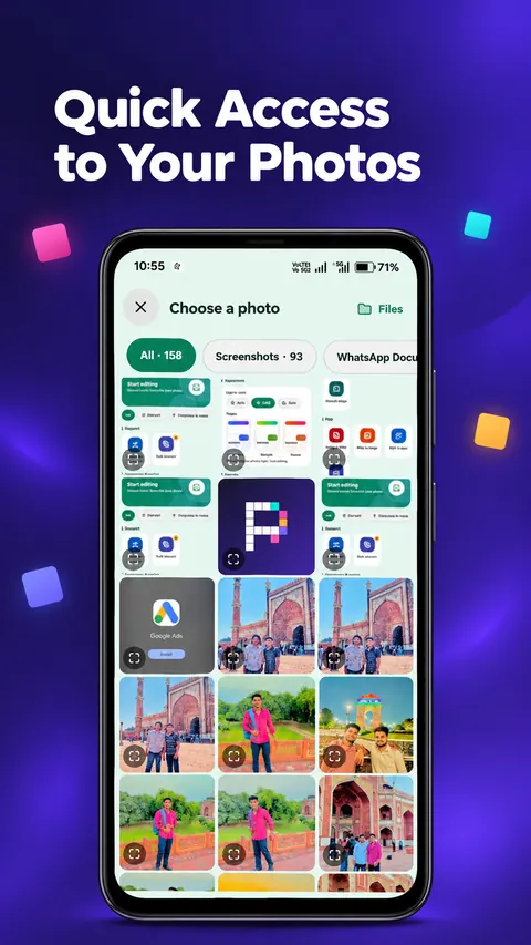 Pixelize in-app gallery